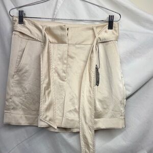 Express Cream Tie-Waist Skort| Size 4
